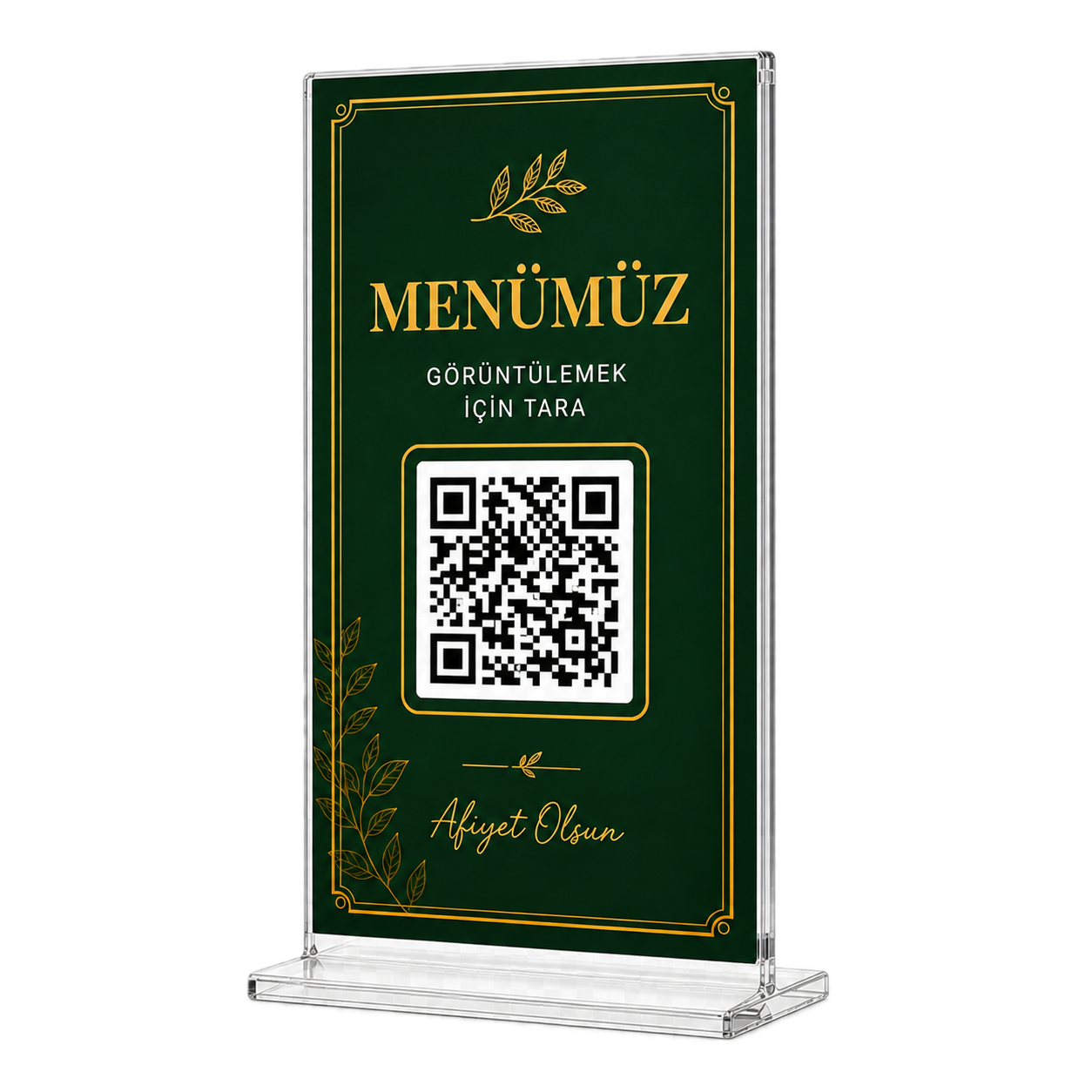 T Tipi QR Menü Kart Tutucu